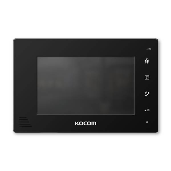 Kocom 7" Additional Monitor for KCV-D372, 2 wire system-Black