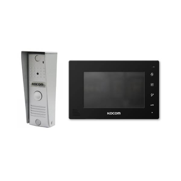 Kocom Video Intercom 7 Screen, Slimline Door Station, KCV-D372-Black-CTC Security