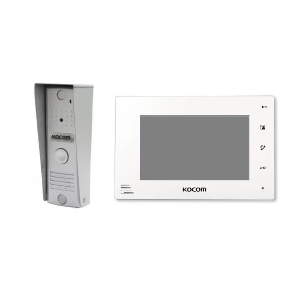 Kocom Video Intercom 7 Screen, Slimline Door Station, KCV-D372-White-CTC-Security