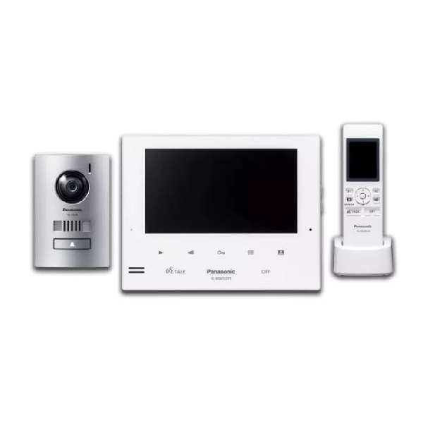 Panasonic Video Intercom 7" White Monitor with door station + Wireless handset Kit, VL-SWD275AZW