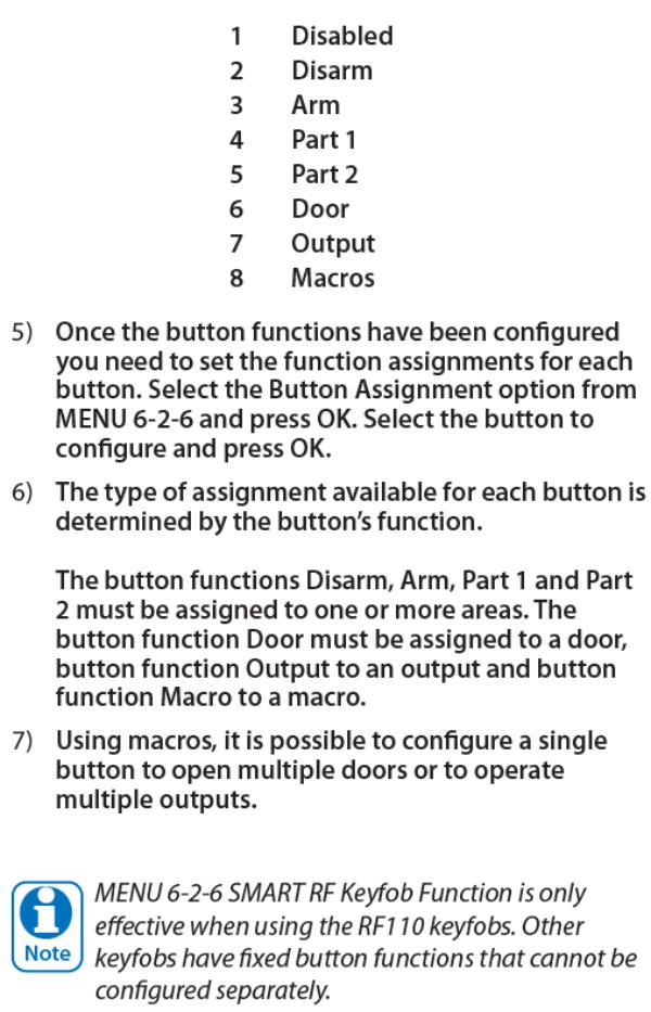 RF110 programming steps page 2