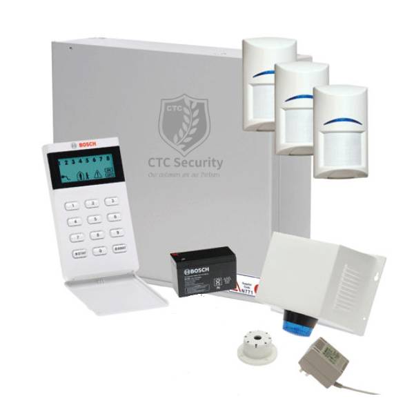 Bosch Solution 2000 Alarm System with 3 x Gen 2 Quad Detectors+Icon Codepad-Alarm System-CTC Security