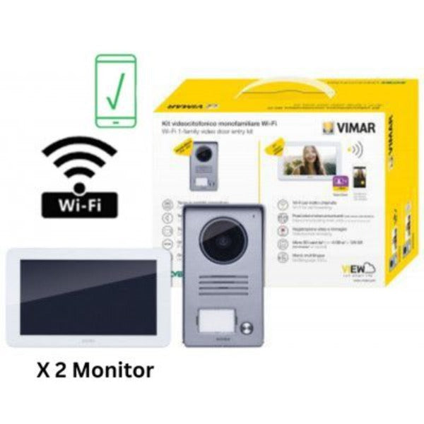 Elvox Smartphone Video Intercom Kit two Monitors Door Station
