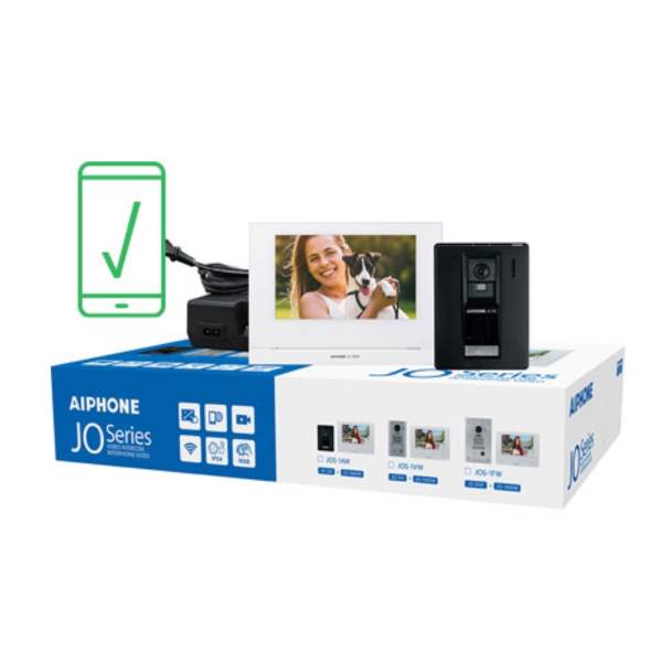 Aiphone Smartphone Intercom kit, Plastic Surface Mounted Door Station, JO Series, JOS-1AW-Intercom Kit-CTC Security