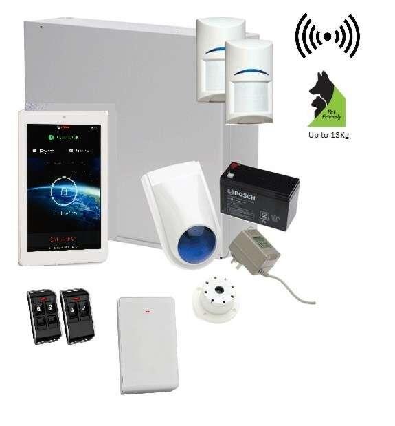 Bosch Solution 3000 Alarm System with 2 x Wireless Detectors + 7" Touch Screen Code pad-Alarm System-CTC Security