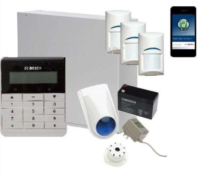 Bosch Solution 3000 Alarm System with 3 x Gen 2 Quad Detectors+ Text Code Pad+ IP Module