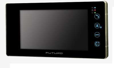 Futuro 7" Touch Screen monitor with picture memory Black Frame, FUTURO-SD4-Black-Monitor-CTC Security