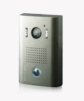 Futuro intercom with surface mounted door station, picture memory, Black-Intercom Kit-CTC Security
