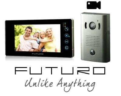 Futuro intercom with surface mounted door station, picture memory, Black-Intercom Kit-CTC Security