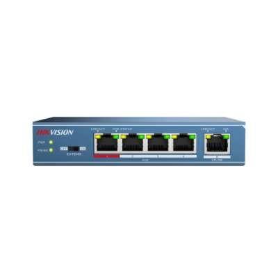 Hikvision Network Switch 4 Port Unmanaged PoE Switch, DS-3E0105P-E4