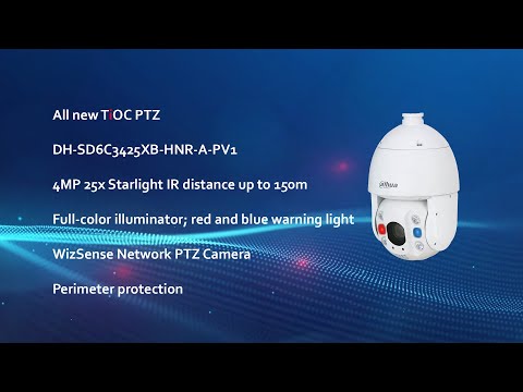 Dahua 4MP 25x Starlight Wizsense PTZ Network Camera( TIOC), DH-SD6C3425XB-HNR-A-PV1