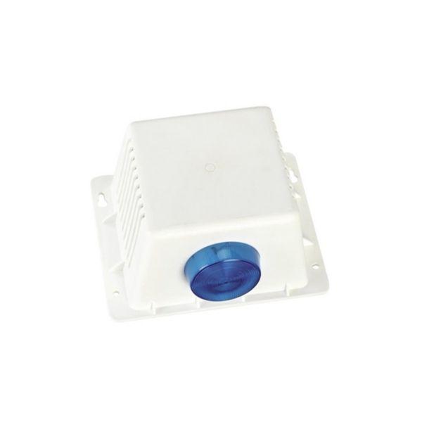 Plastic siren cover with horn speak and LED strobe to suit hard wired security system, generic-Screamer & Sirens-CTC Security