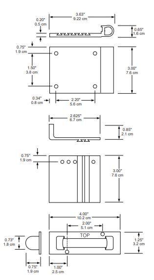 Sentrol 2302 Series Curtain Door Contact, 2302A-Reed Switch-CTC Security