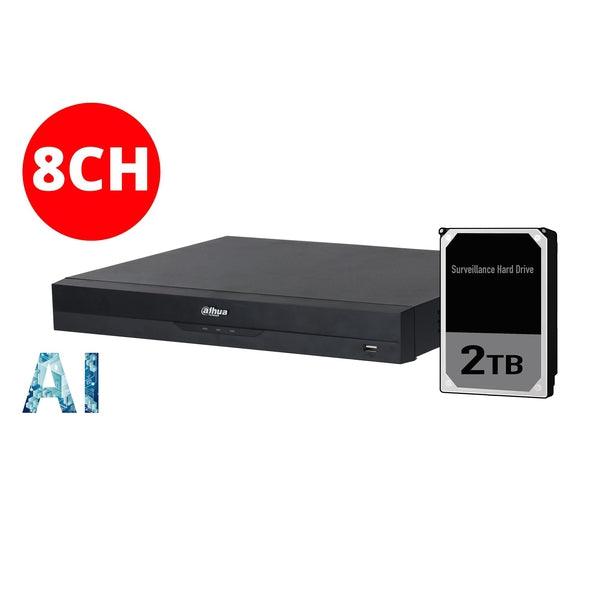 Dahua 8ch NVR with 2TB installed, DHI-NVR4208-8P-AI/ANZ-2TB - CTC Communications