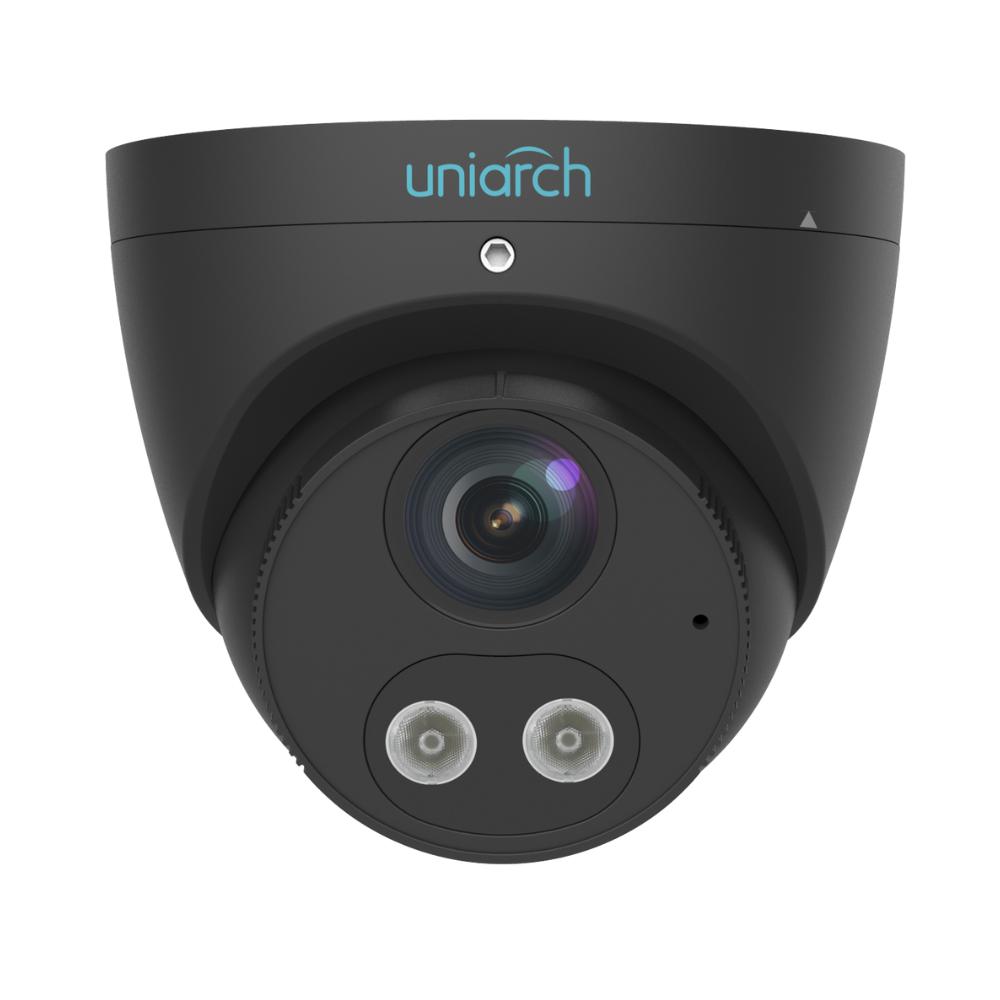 Uniarch 5MP HD Intelligent Light and Audible Warning Fixed Eyeball Network Camera BLACK, IPC-T1P5-AF28KC-B-Surveillance Camera-Uniarch-CTC Security