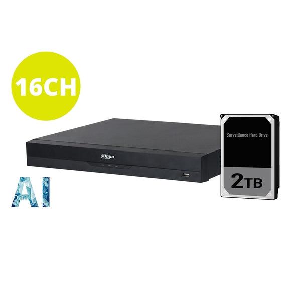 Dahua 16ch NVR with 2TB installed, DHI-NVR4216-16P-AI/ANZ-2TB - CTC Communications