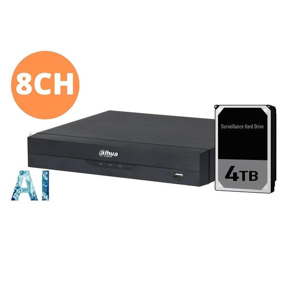 Dahua 8ch NVR with 6TB HDD, DHI-NVR4108HS-8P-AI/ANZ-6TB