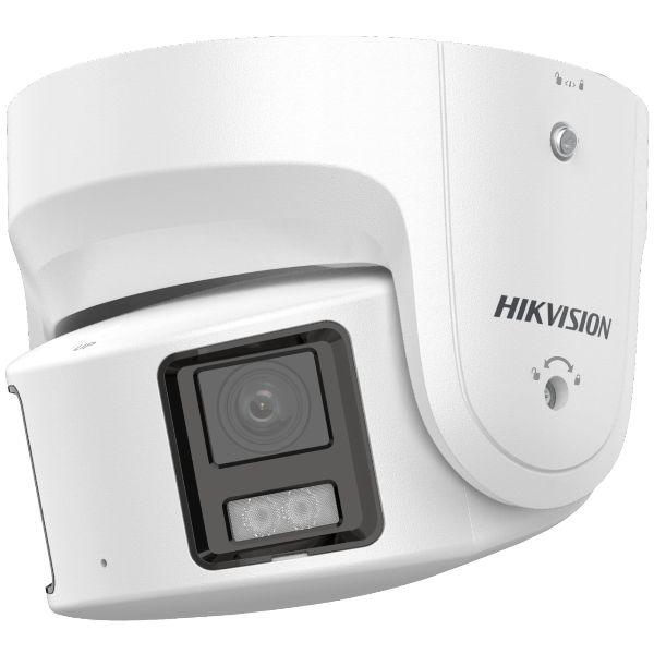 Hikvision 8MP ColorVu Turret 4mm Dual Head Strobe + Speaker network Camera, DS-2CD2387G2P-LSU/SL - CTC Communications