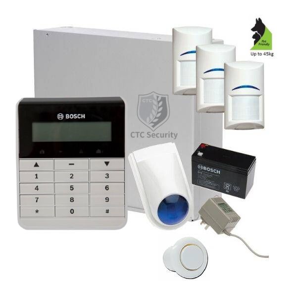 Bosch Solution 2000 Alarm System with 3 x Gen 2 Tritech Detectors+ Text Code pad