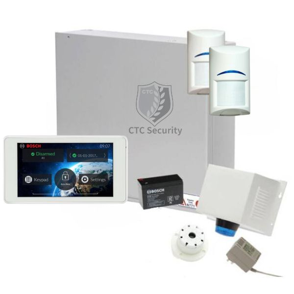 Bosch Solution 2000 Alarm System with 2 x Gen 2 Quad Detectors+ 5" Touch Screen Code pad