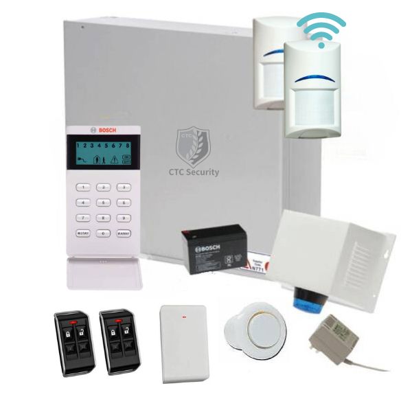 Bosch Solution 3000 Alarm System, Icon Code Pad, Wireless Detector Kit-Standard-Siren-Kit-Flush-Mounted-Piezo
