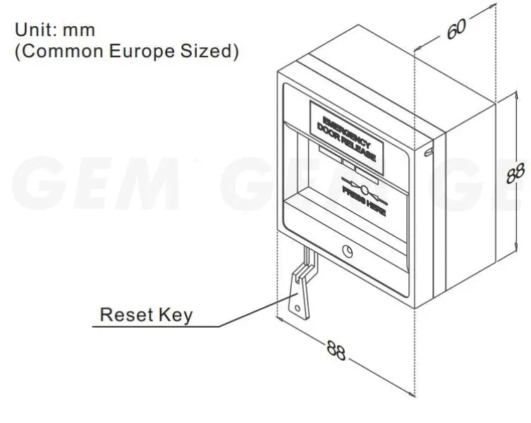 GEM CP22K Double Prong Breakglass Reset Key 5 Pack