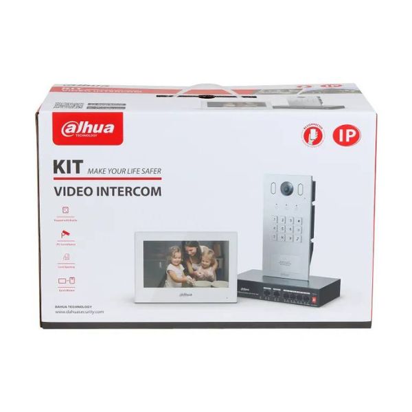 Dahua video intercom kit packaging on a white background