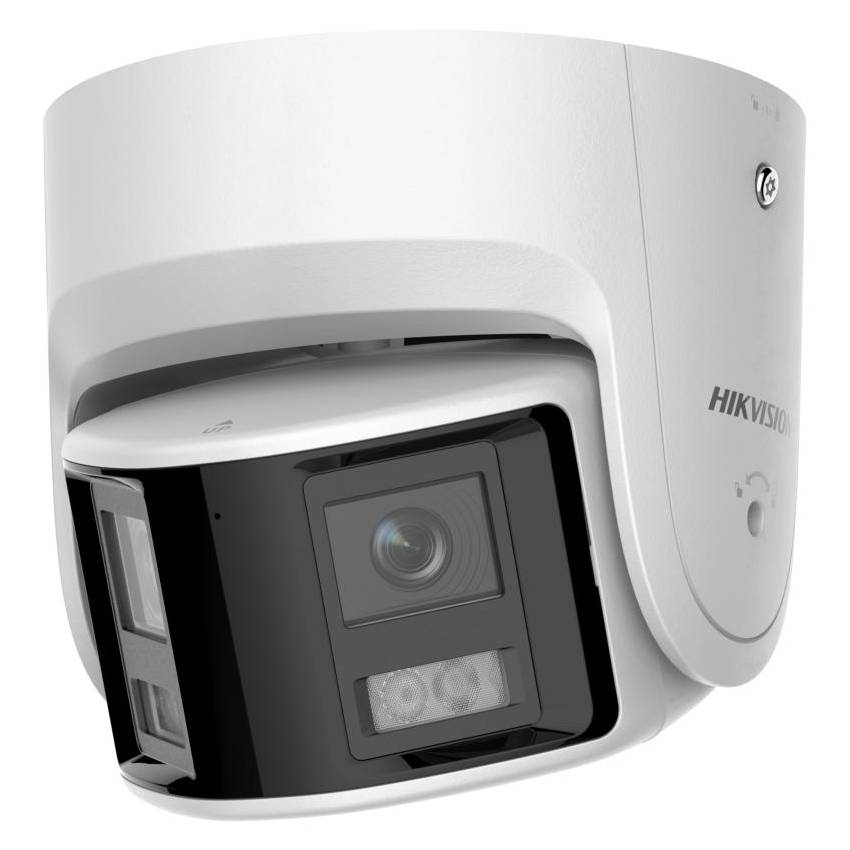 Hikvision security camera on a white background
