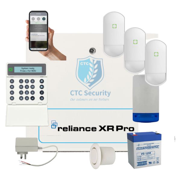Hills Security Alarm System Reliance XRPro with Optex Detectors