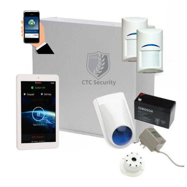 Bosch Solution 2000 Alarm System with 2 x PIR Detectors+ 7" Touch Screen Code pad+ IP Module-Bosch-CTC Security