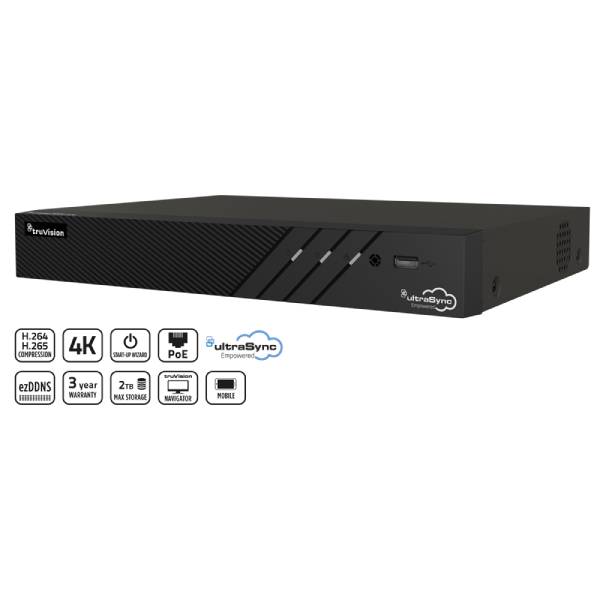 TruVision 4 Channel Network Video Recorder, 2TB, TVN-1204CS-2T