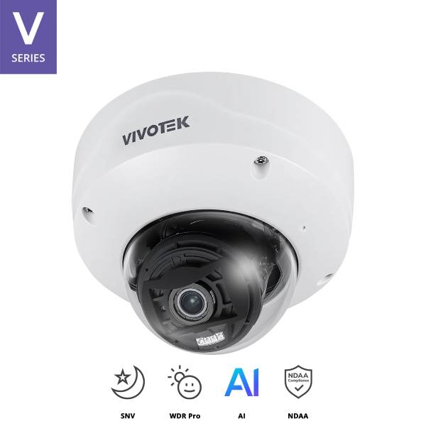 Vivotek Dome Security Camera 5MP Motorised Lens, FD9187-HT-V3