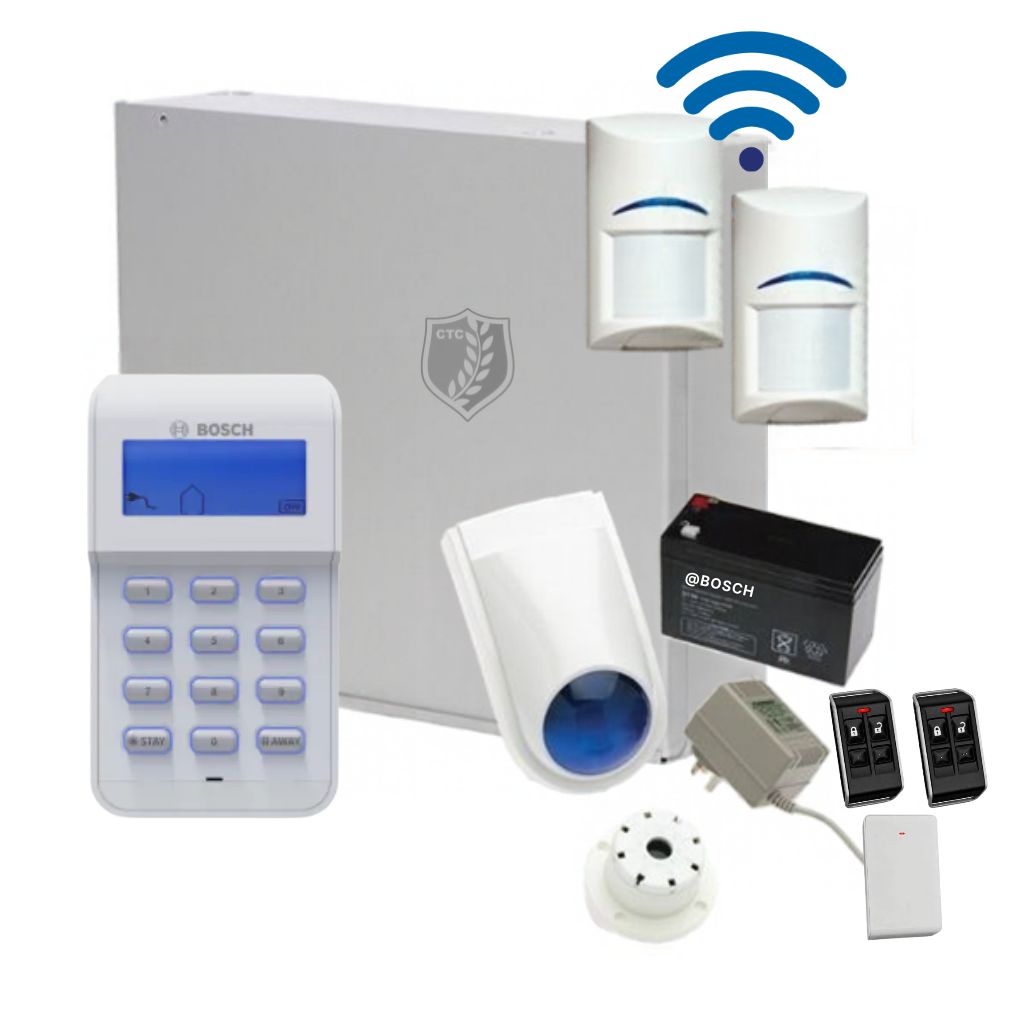 Bosch Solution 3000 Alarm System, Icon Code Pad, Wireless Detector Kit