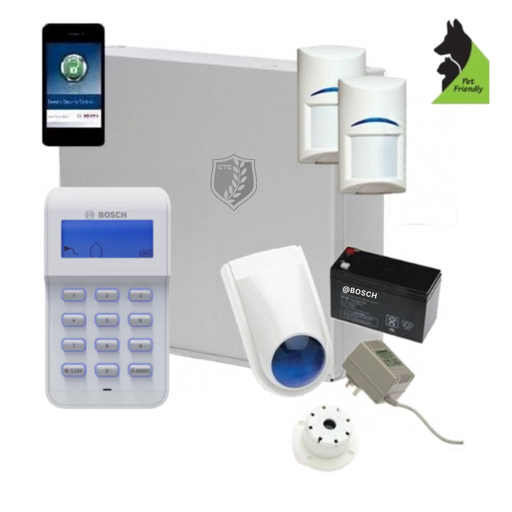 Bosch Solution 2000 Alarm System with 2 x Tritech Detectors +Icon Code pad + IP Module