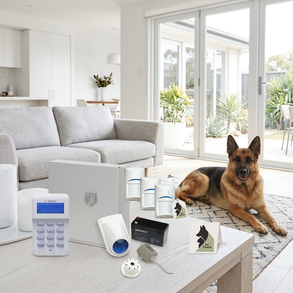 Bosch Solution 3000 Alarm System with 3 x Gen 2 Tritech Detectors+ Icon Code pad+ IP Module
