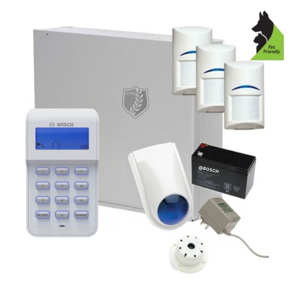 Bosch Solution 2000 Alarm System with 3 x Gen 2 Tritech Detectors+Icon Codepad