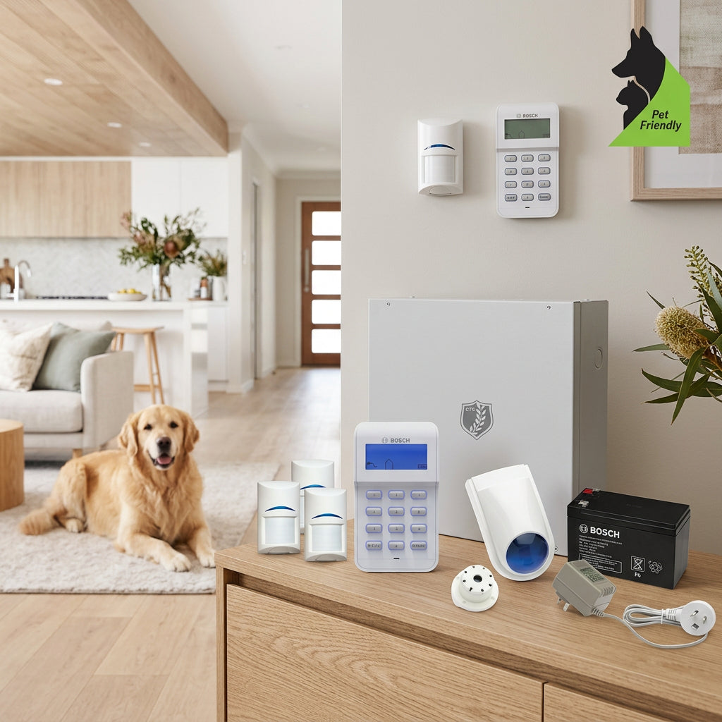 Bosch Solution 2000 Alarm System with 3 x Gen 2 Tritech Detectors+Icon Codepad