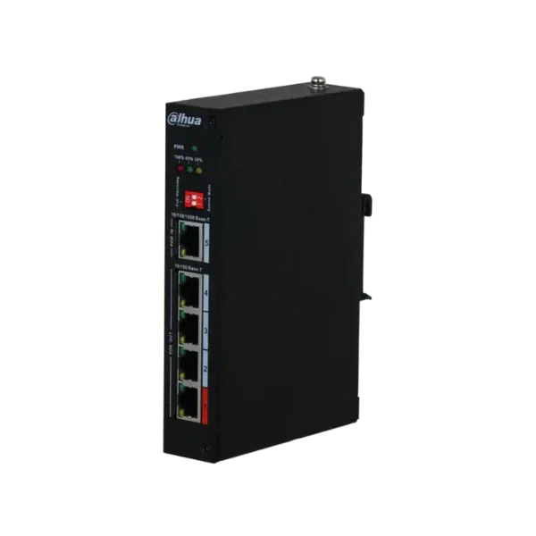 Dahua DH-PFT1500 5-Port PoE Extender with 4-Port PoE Out and 1-Port PoE In