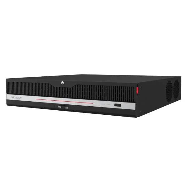 Black Hikvision DVR on a white background