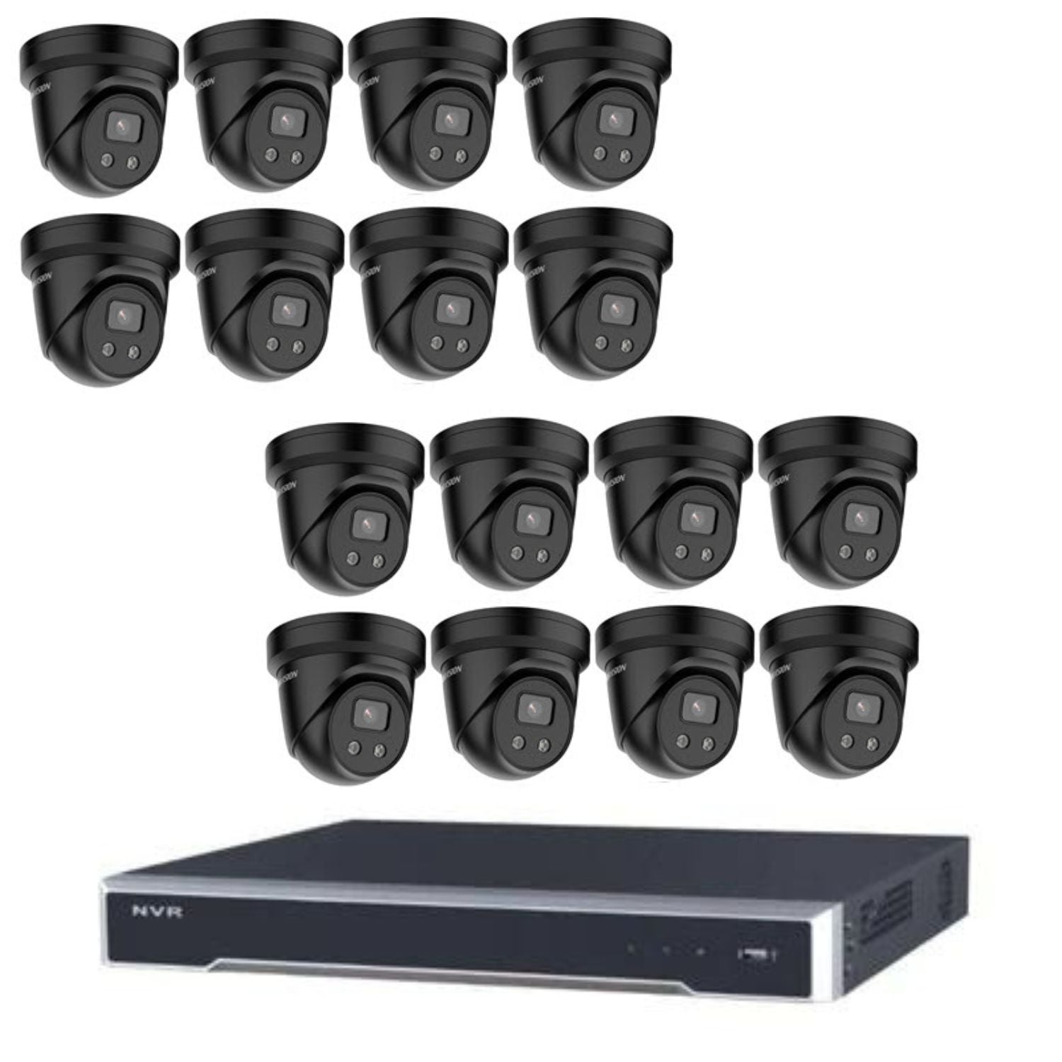 Hikvision CCTV Kit, AcuSense, 16 x 8MP Turret, 16CH NVR with 3TB HDD