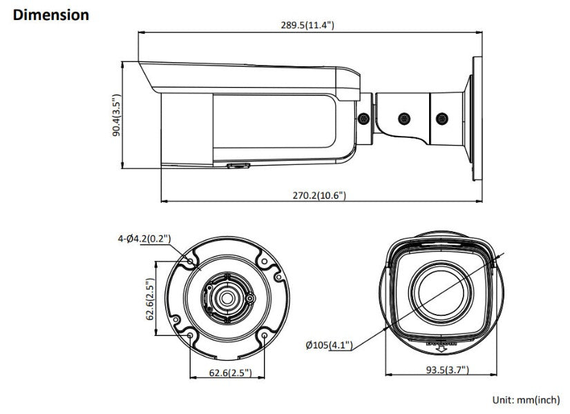 Hikvision 6MP Acusense Bullet Camera with DarkFighter Technology, DS-2CD2T66G2-2I