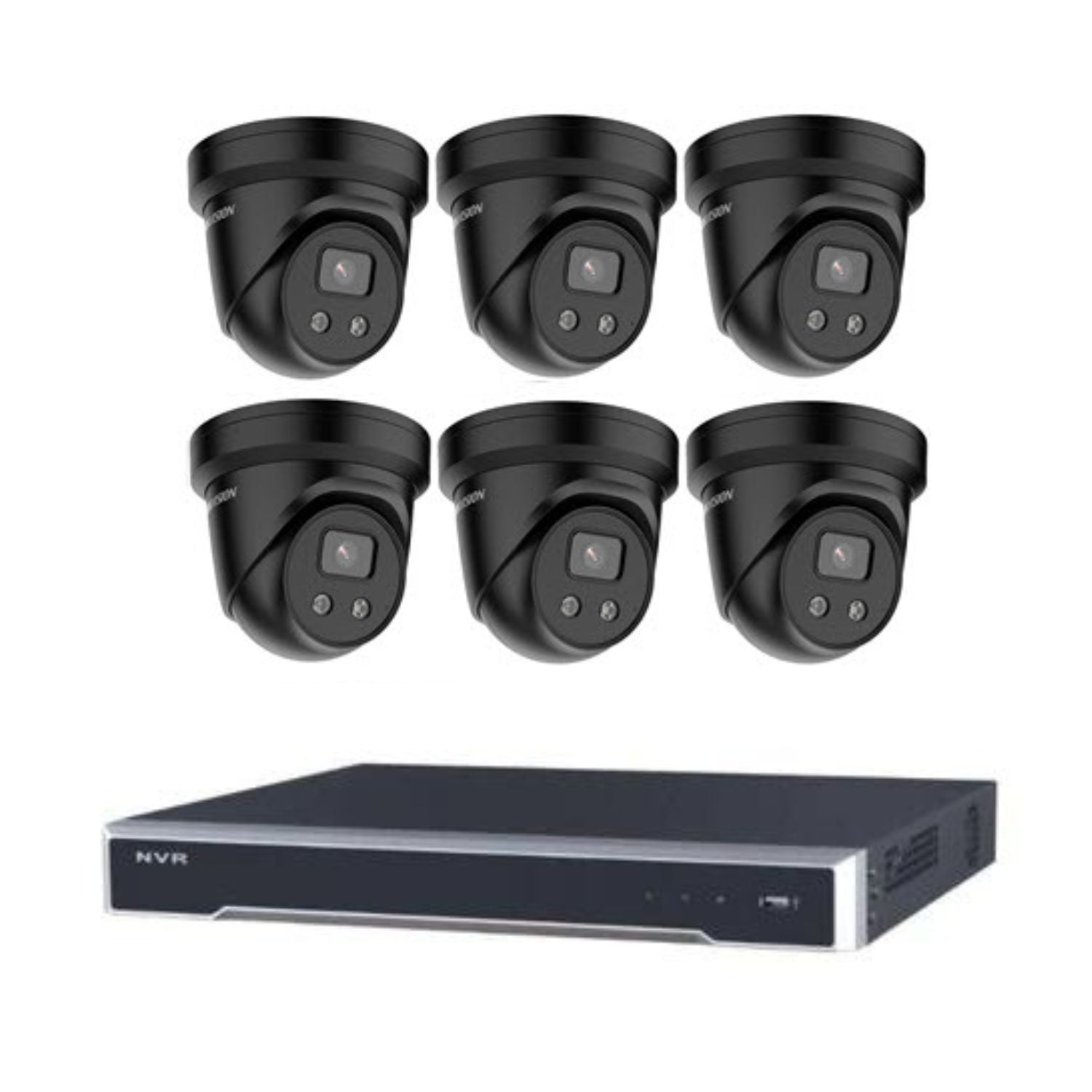 Hikvision CCTV Kit, AcuSense, 6 x 6MP Turret, 8CH NVR with 3TB HDD