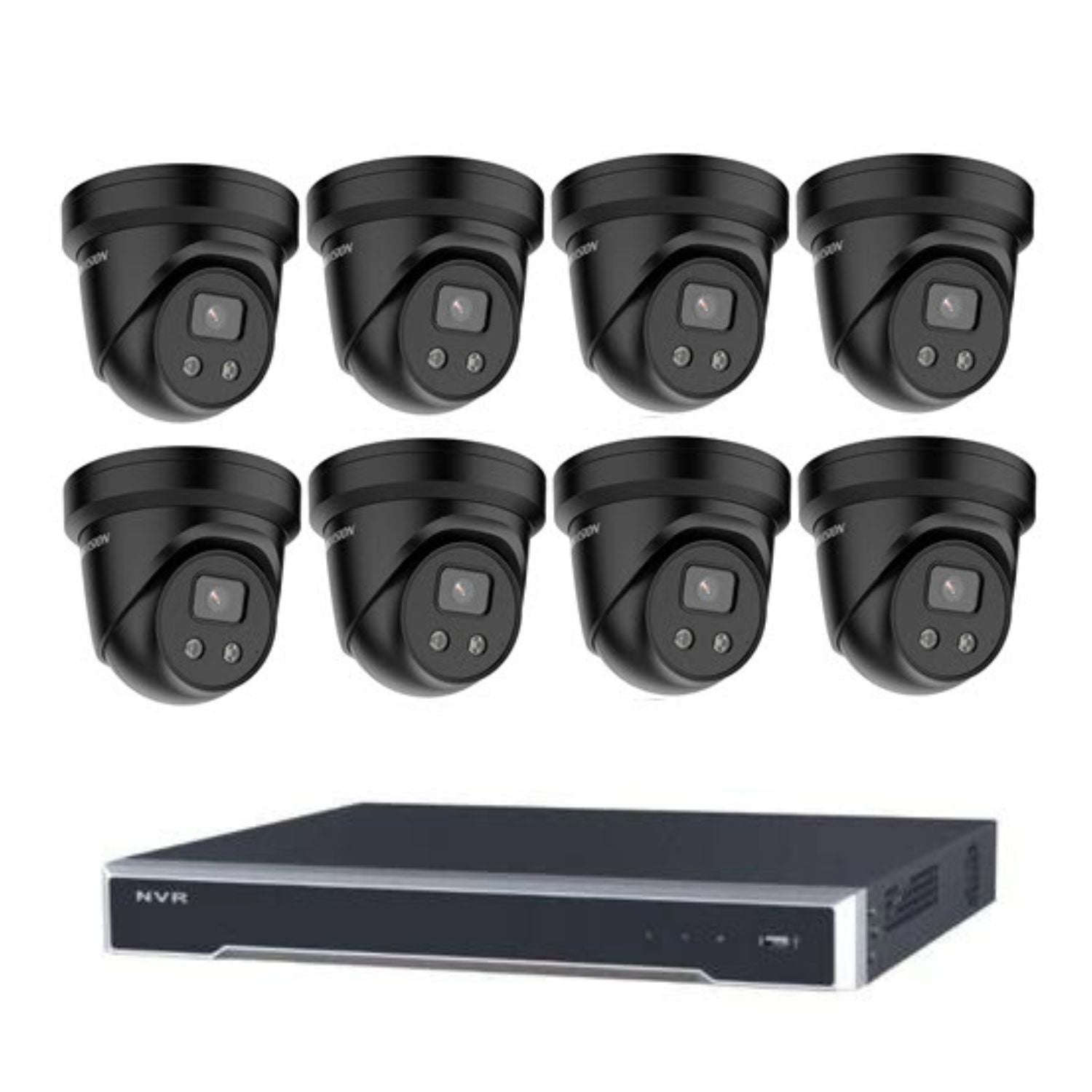 Hikvision CCTV Kit, AcuSense, 8 x 8MP Turret, 16CH NVR with 3TB HDD