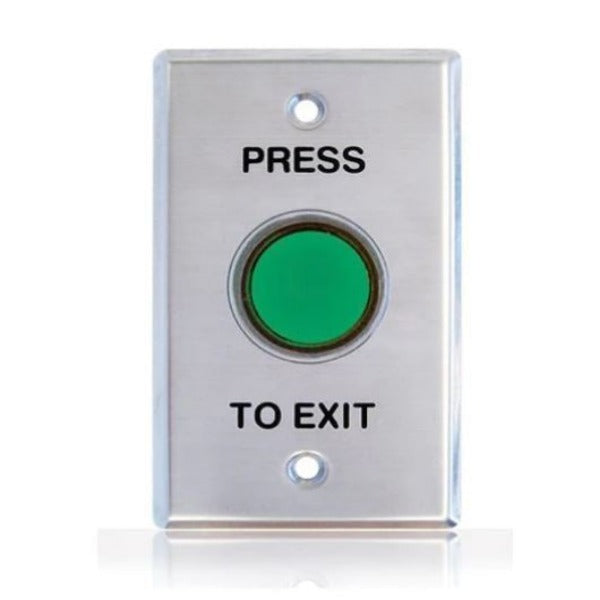 Smart Press to Exit illuminated and shrouded Green button, ARLSWP-22G