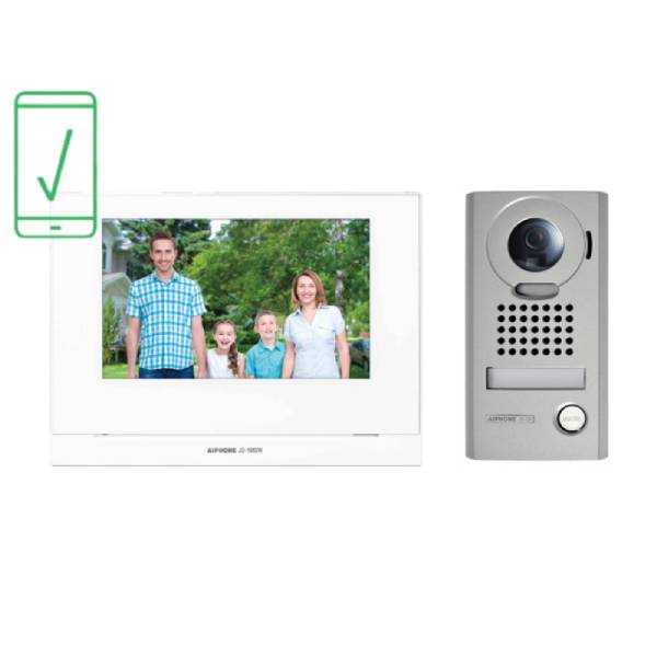 Aiphone JOS-1VW JO 7" Video Intercom Kit, WiFi, Vandal Door Station, Surface Mount