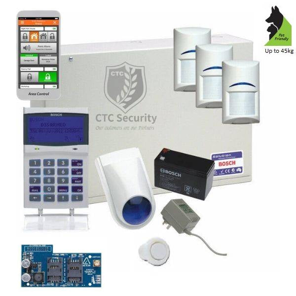 Bosch Solution 6000 Alarm System GSM Kit with 3 x Gen 2 Tritech Detectors