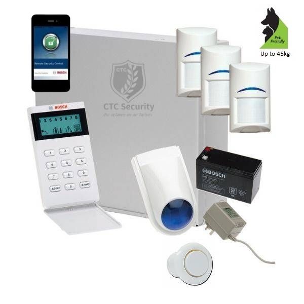 Bosch Solution 3000 Alarm System with 3 x Gen 2 Tritech Detectors+ Icon Code pad+ IP Module-Alarm System-CTC Security