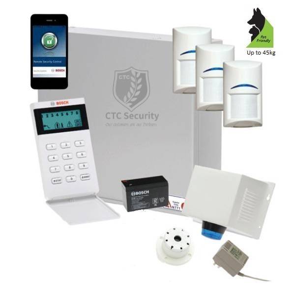 Bosch Solution 3000 Alarm System with 3 x Gen 2 Tritech Detectors+ Icon Code pad+ IP Module-Alarm System-CTC Security