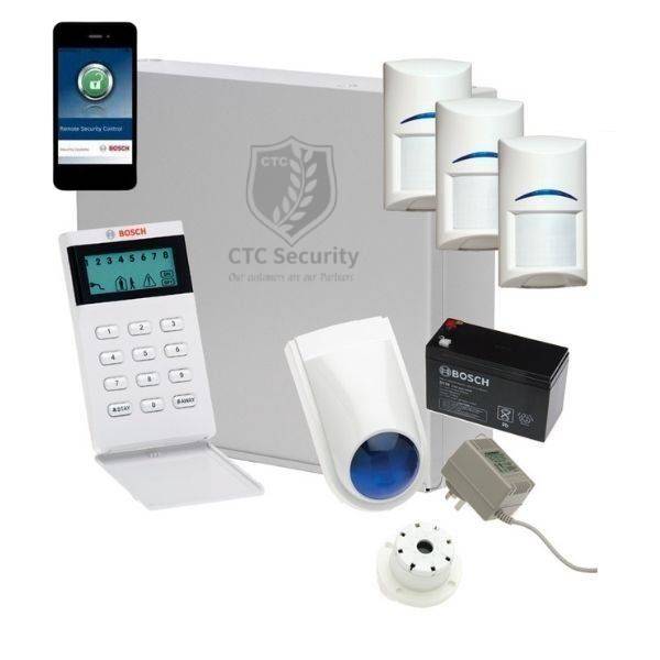 Bosch Solution 3000 Alarm System with 3 x Gen 2 Quad Detectors+ Icon Code pad+IP Modlue-Alarm System-CTC Security