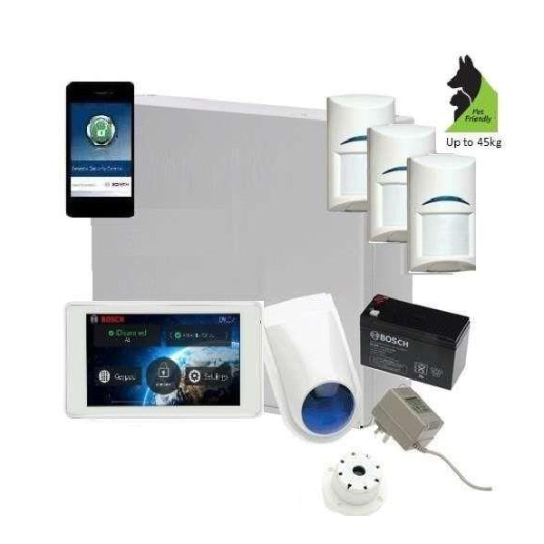 Bosch Solution 3000 Alarm System with 3 x Gen 2 Tritech Detectors+ 5" Touch Screen Code pad+IP Module